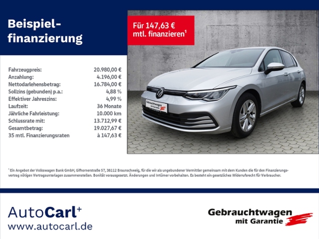Golf VIII Life 1.5 eTSI DSG BusinessPrem. L+S/NA
