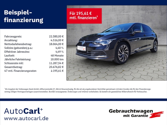 Golf VIII Life Active 1.5eTSI DSG Navi/ACC/Matri
