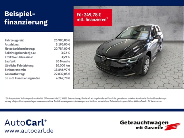 Golf VIII Active 2.0 TDI DSG LED+/NAV/ACC KLIMA 