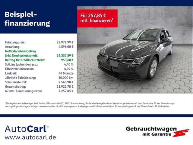 Golf VIII Life 1.5 eTSI DSG ACC/LED KLIMA LED AL