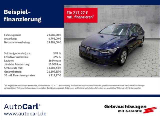 Golf VIII Variant Life 2.0 TDI DSG NAV/ACC/L+S K
