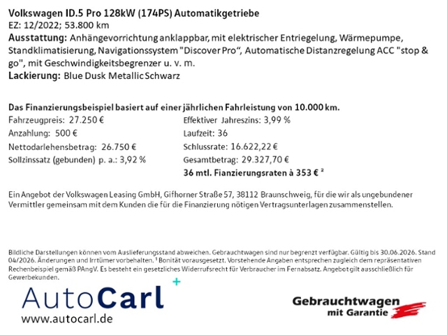 ID.5 Pro 82kWh WP/STH/AHK/SHZ/NAV/ACC
