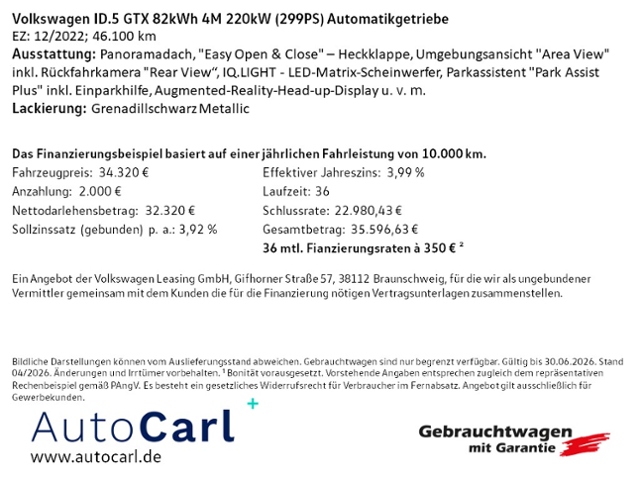 ID.5 GTX 82kWh 4M WP/STH/360°/PANO/HUD/ACC