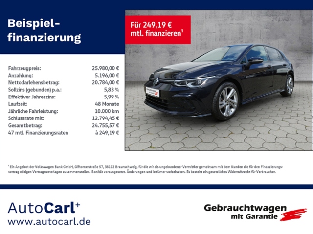 Golf VIII R-line 1.5TSI DSG IQ.Light/NAV/3ZK/Car