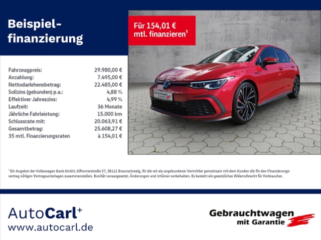 Golf VIII GTI 2.0 TSI DSG NAV/DCC/SHZ KLIMA LED 