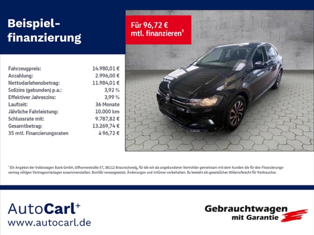Polo Active 1.0 PDC/SHZ/2-Zonen KLIMA ALU