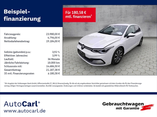 Golf VIII Active 1.5 TSI NAV/LED+/ACC KLIMA LED 