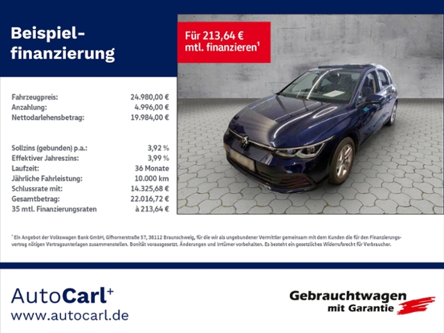 Golf VIII Life 2.0 TDI DSG STH/PANO/IQ.LIGHT KLI