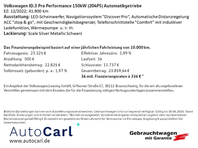 ID.3 Pro Performance 62kWh STH/WP/ACC/SHZ