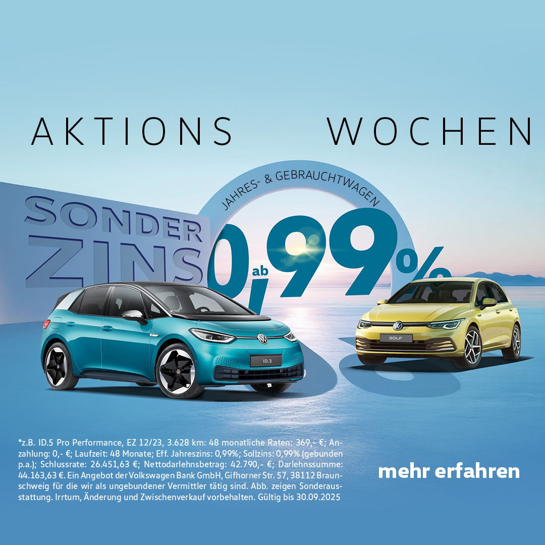 ab 0,99% Sonderfinanzierung