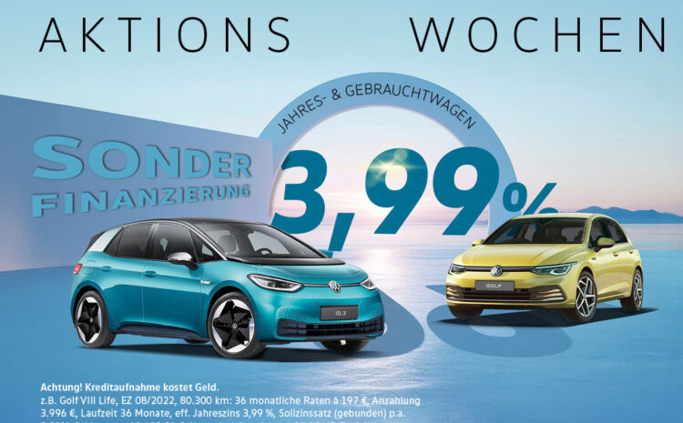  3,99% Sonderfinanzierung